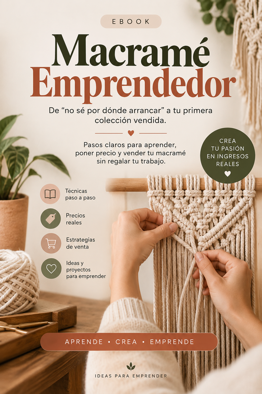 MACRAME EMPRENDER – E-book + Bonos
