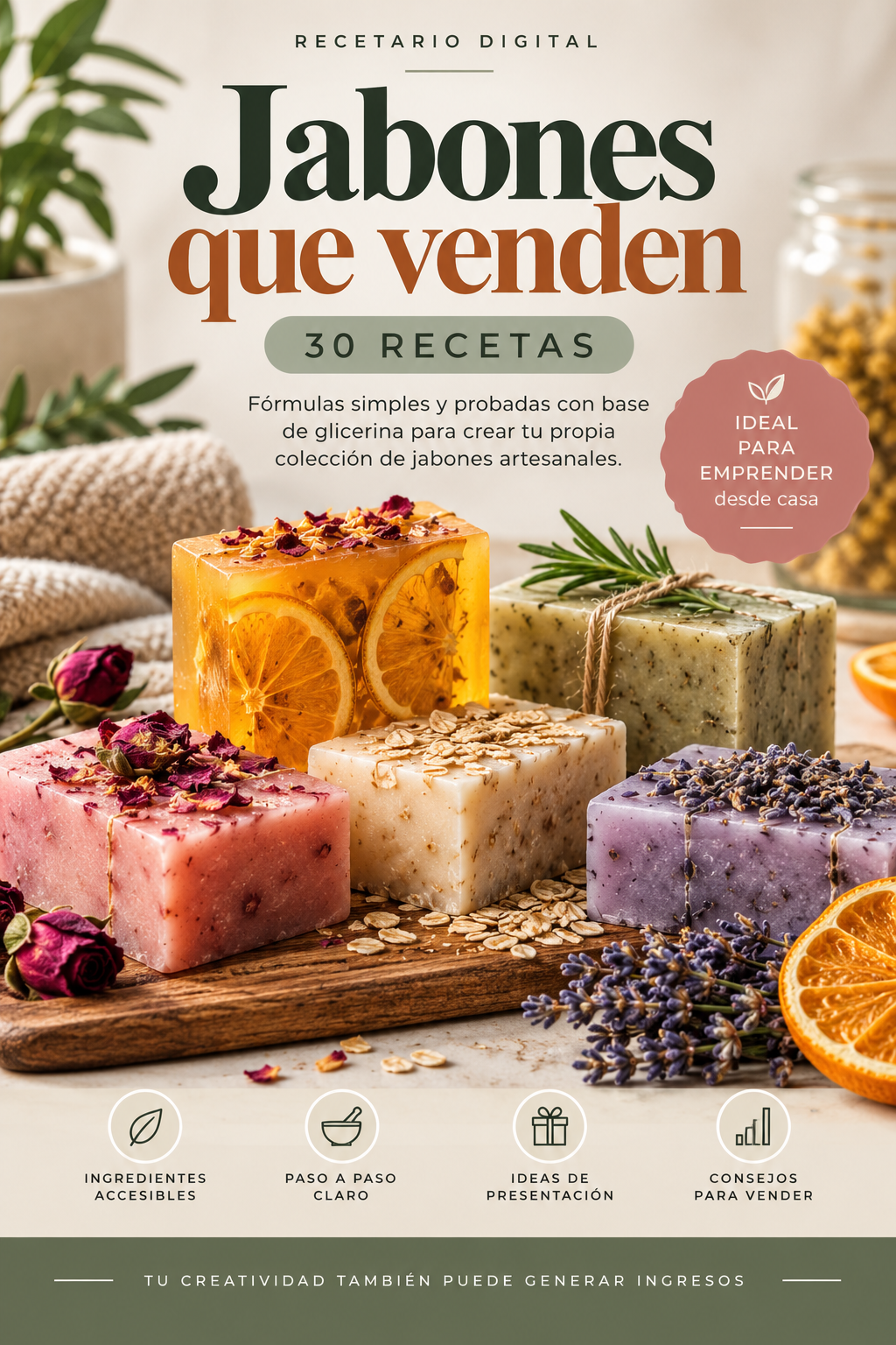Jabones que Venden — Guía con 30 Fórmulas + Sistema Completo